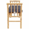 Banc de jardin avec coussin en bambou de 110 cm 