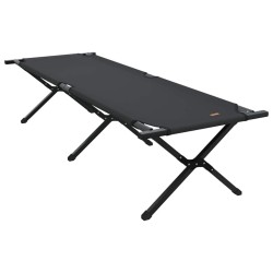 Chaises longues pliantes , 2 pièces noires en tissu Oxford 600D avec sac de transport. 