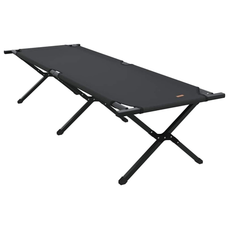 Chaises longues pliantes , 2 pièces noires en tissu Oxford 600D avec sac de transport. 