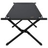 Chaises longues pliantes , 2 pièces noires en tissu Oxford 600D avec sac de transport. 