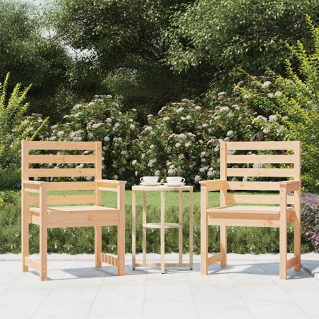 Chaises de jardin lot de 2 60x48x91 cm bois massif de pin 