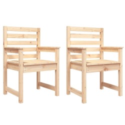 Chaises de jardin lot de 2 60x48x91 cm bois massif de pin 