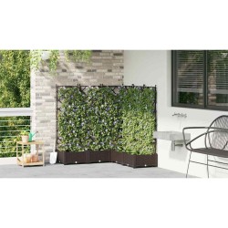 Jardinière avec treillis 5 pcs Marron 120x120x125,5 cm 