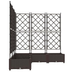 Jardinière avec treillis 5 pcs Marron 120x120x125,5 cm 
