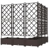 Jardinière avec treillis 5 pcs Marron 120x120x125,5 cm 