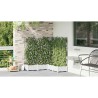 Jardinière de Jardin avec Treillis 5 pcs Blanche 120x120x125.5 cm 