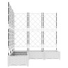 Jardinière de Jardin avec Treillis 5 pcs Blanche 120x120x125.5 cm 