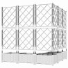 Jardinière de Jardin avec Treillis 5 pcs Blanche 120x120x125.5 cm 