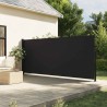 Auvent latéral rétractable noir 180x600 cm 