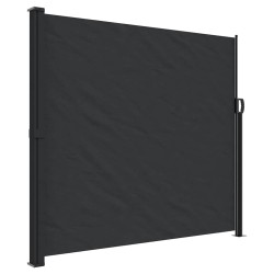 Auvent latéral rétractable noir 180x600 cm 