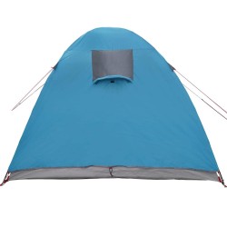 Tente Dôme avec toit avec stockage avec évent Bleu 384 x 254 x 170 cm 