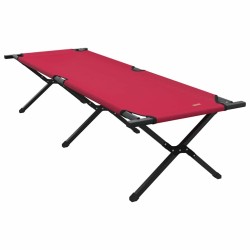 Lit de plage pliant 2 pcs Rouge avec sac de transport en tissu Oxford 600D. 