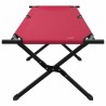 Lit de plage pliant 2 pcs Rouge avec sac de transport en tissu Oxford 600D. 