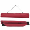 Lit de plage pliant 2 pcs Rouge avec sac de transport en tissu Oxford 600D. 