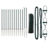 Ensemble de Clôture Set de 2 Vert forêt Acier galvanisé 