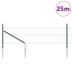 Ensemble de Clôture Set de 2 Vert forêt Acier galvanisé 