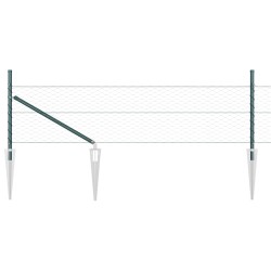 Ensemble de Clôture Set de 2 Vert forêt Acier galvanisé 