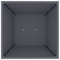 Jardinière sur pilier avec bol anthracite, dimensions 40x40x100 cm en acier. 