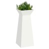 Potte de jardin Pillar avec bol blanc 40x40x100 cm en acier. 