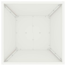 Potte de jardin Pillar avec bol blanc 40x40x100 cm en acier. 