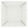 Potte de jardin Pillar avec bol blanc 40x40x100 cm en acier. 
