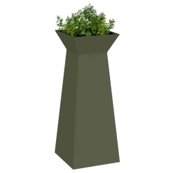 Support de plante Vert olive Métal 40 x 40 x 101 cm Jardinières 