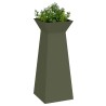 Support de plante Vert olive Métal 40 x 40 x 101 cm Jardinières 