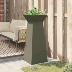 Support de plante Vert olive Métal 40 x 40 x 101 cm Jardinières 