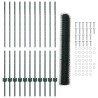 Set de Clôture de Jardin Set de 2 Vert Métal Grand Durable 