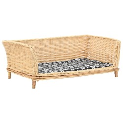 Panier pour chiens avec coussin 90x54x35 cm Saule naturel 
