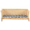 Panier pour chiens avec coussin 90x54x35 cm Saule naturel 