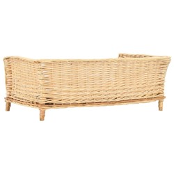 Panier pour chiens avec coussin 90x54x35 cm Saule naturel 