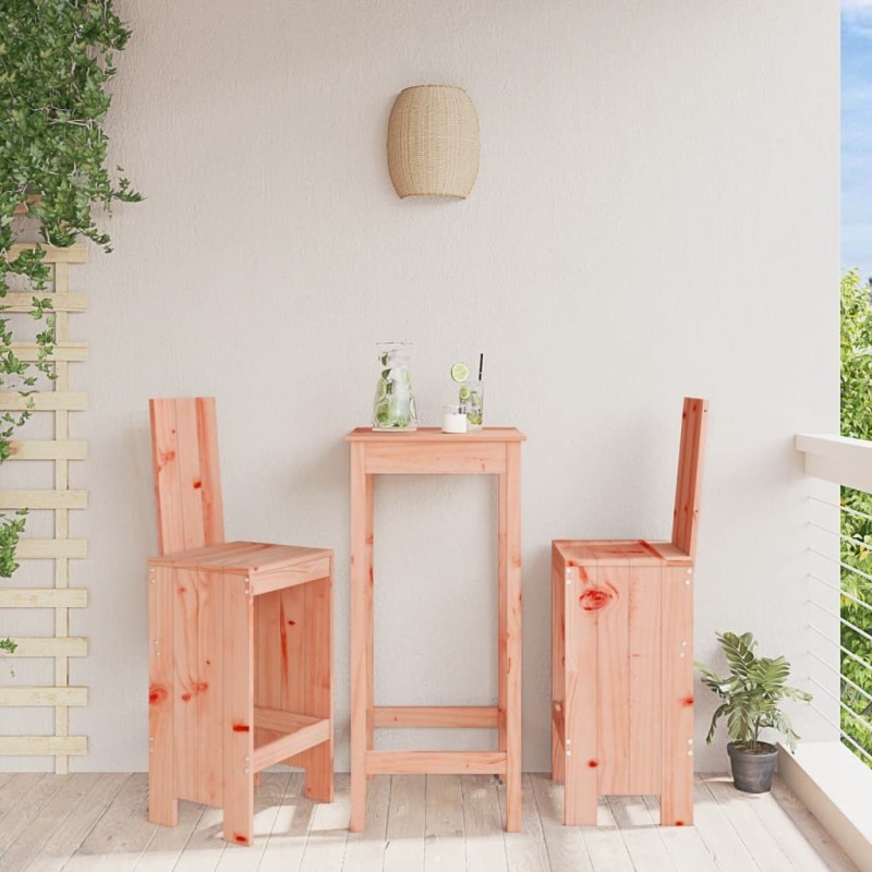 Tabourets de bar lot de 2 40x42x120 cm bois massif douglas 
