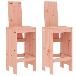 Tabourets de bar lot de 2 40x42x120 cm bois massif douglas 