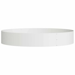 Pot en métal blanc Blanc Métal Grand Incrustations décoratives 