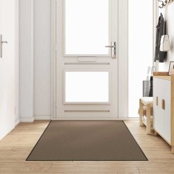 Tapis de porte rectangulaire beige 120x250 cm 