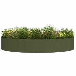 Jardinières vert olive Métal Grand Jardinières Ronde 