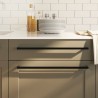 Poignées d'armoire 20 pcs noir 480 mm acier inoxydable 
