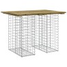 Banc de jardin design gabion 100x70x72 cm bois de pin imprégné 