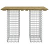 Banc de jardin design gabion 100x70x72 cm bois de pin imprégné 