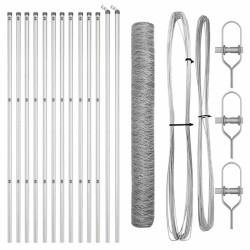 Ensemble de Clôture 2 pièces Acier galvanisé 25 x 1,2 m Durable 