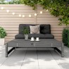 Repose-pied de jardin 120x80 cm gris bois de pin massif 