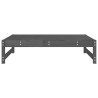 Repose-pied de jardin 120x80 cm gris bois de pin massif 