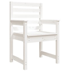 Chaises de jardin lot de 2 blanc 60x48x91 cm bois massif de pin 
