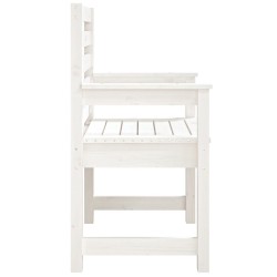 Chaises de jardin lot de 2 blanc 60x48x91 cm bois massif de pin 