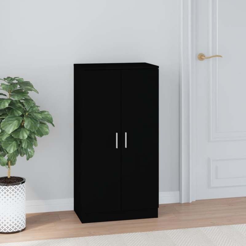 Armoire à chaussures Noir 55x35x108 cm Bois d'ingénierie 
