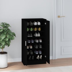 Armoire à chaussures Noir 55x35x108 cm Bois d'ingénierie 