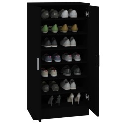 Armoire à chaussures Noir 55x35x108 cm Bois d'ingénierie 