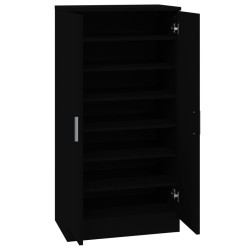 Armoire à chaussures Noir 55x35x108 cm Bois d'ingénierie 