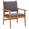 Chaises de jardin 2 pcs avec coussins en bois d'acacia massif 